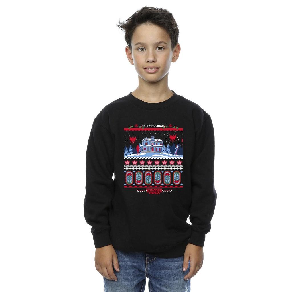 Netflix Jungen Stranger Things Fair Isle Sweatshirt