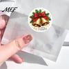 Holiday Envelope Seals Christmas Round Stickers, Santa Claus Snowman And Gingerbread Patterns Print, Scrapbooking Stickers Self Adhesive for