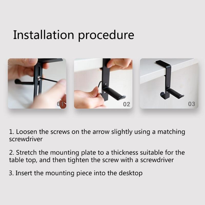 Non-Slip Gaming Headset Hanger Universal Headphone Stand & Hanger Gaming Headset Holder Mount Hook Easy To Attach & Use