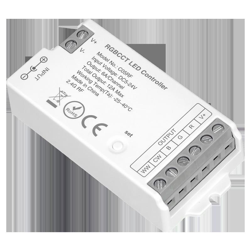 C05RF 2.4G RF RGBCW Controller for RGBCW LED Strips