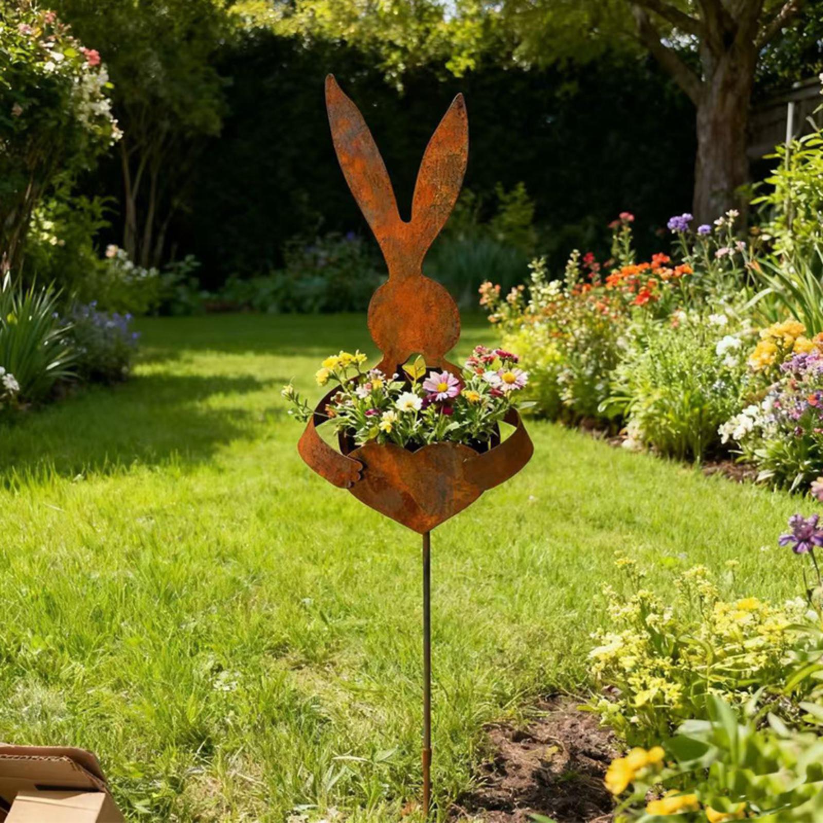 Easter Bunny Plug-In Decoration Home Garden Bunny Ground Decoration Garden Decoration One Size