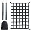 1set Heavy Cargo Net for Truck Bed Polyester Mesh with 4 Adjustment Straps and 1 Storage Bag For Most Pickup Truck Tailers