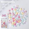 100Pcs/set Nail Art Accessories Resin Punk Dopamine Color Cross Shape Nail Art Jewelry DIY Nail Decor