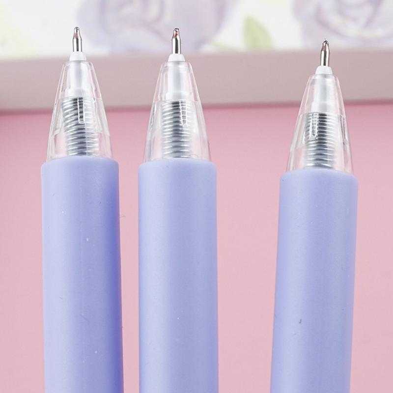6Pcs Flower Print Gel Pen 0.5MM Tip Quick Dry Ergonomic Grip Retractable Gel Pen Office Supplies for Writing Journaling