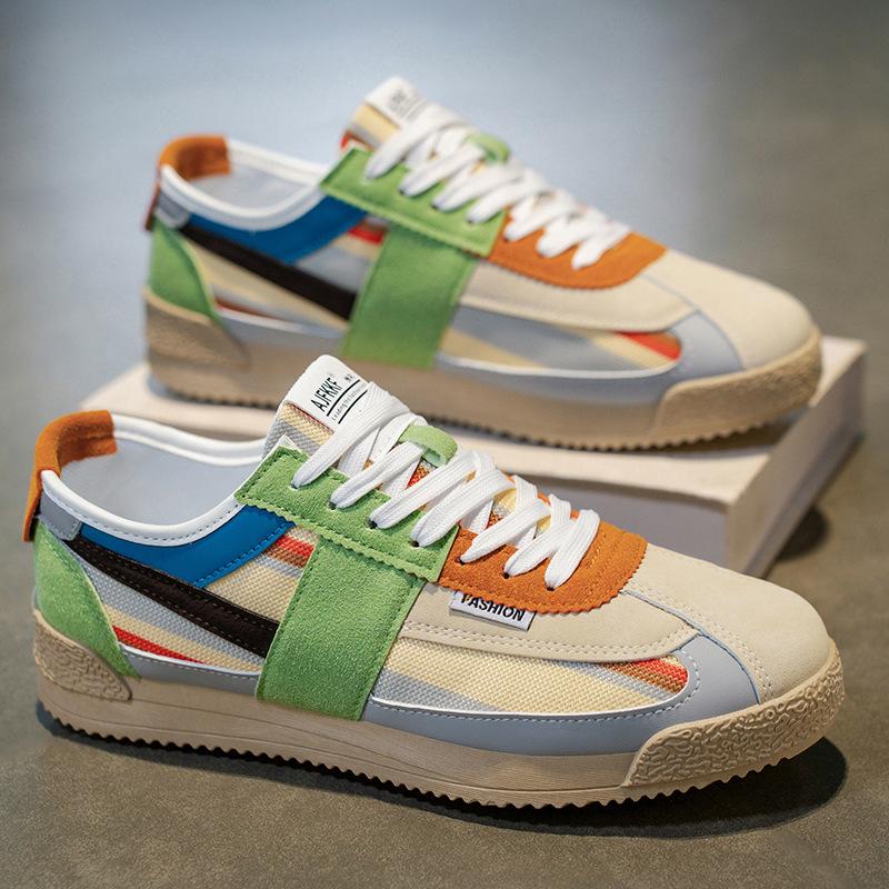 Sommer atmungsaktive Herrenschuhe lässig vielseitig täglich Forrest Gump Schuhe Mode hoher Sinn Internet-Berühmtheit gleiche Farbabstimmung bequem trendig