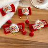 Tassels Chinese Tassel Bow Hairpin Lion Dance Flocking Hair Clip  Women/Kids