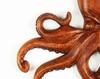 Hand-Carved Wooden Octopus Wall Decor – Nautical Marine-Themed Hanging Art Statue