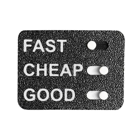 

The Business Dilemma Slider 3D Printed Funny Office Decision Toy Fast Cheap or Good Dilemma Slider Corporate Desk Gadget for Entrepreneurs Leadership чёрный