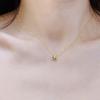 S925 Sterling Silver Emerald Love Heart Choker Necklace Pendant for Women 14K Gold Plated Necklaces Wedding Party Jewelry Gift