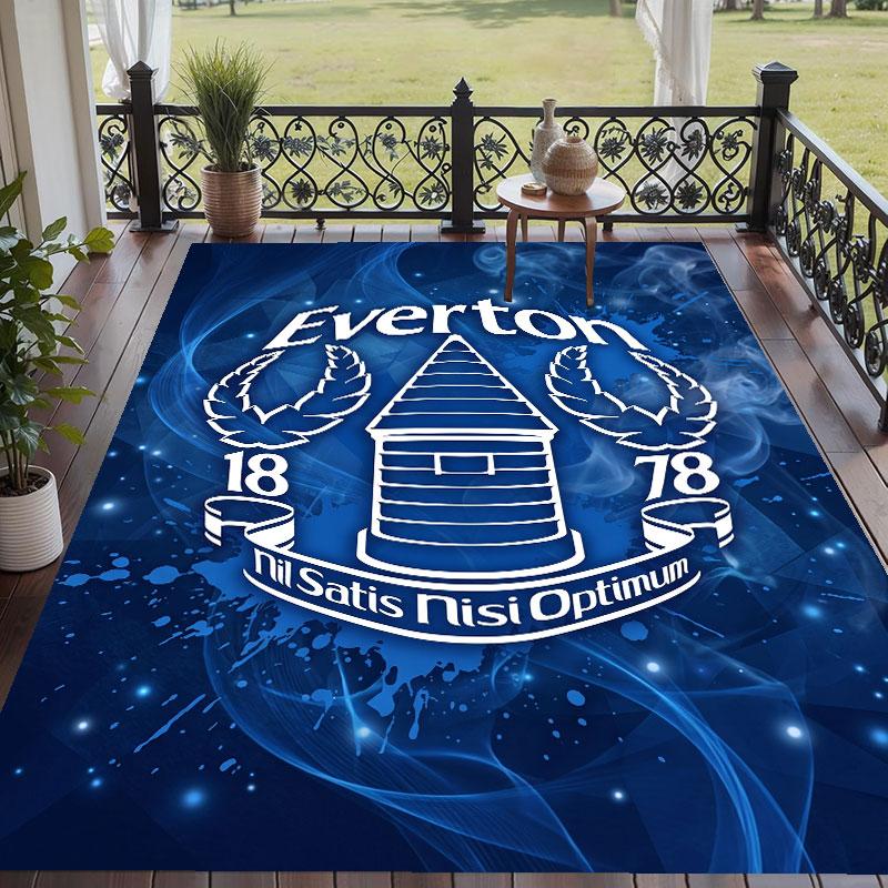 Soft Floor Carpet Everton Football Pattern Area Rug Decorative Mat For Home Room Decoration