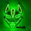 LED Luminous Fox Mask - Anime-Inspired Cat Face, Cold Light Flash for Halloween