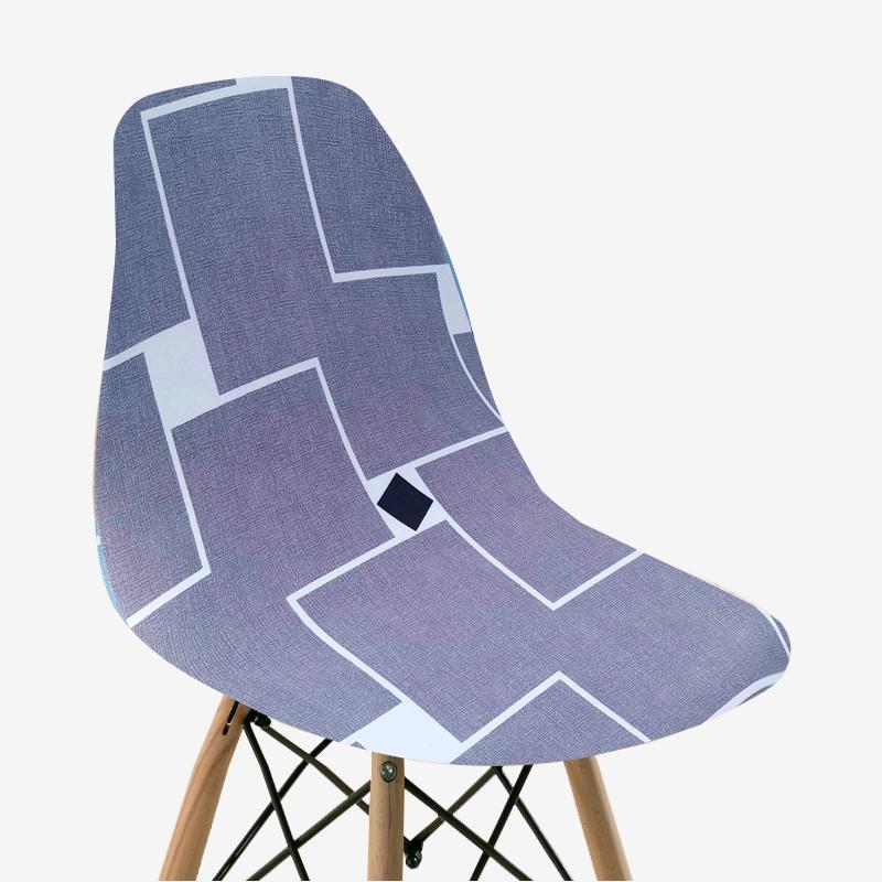 Floral Printed Shell Chair Covers Elastic Seat Cushion Cover Protector for Chairs Fitted Kitchen Living Room for Home Decor 1pc