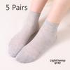 5 Pairs Socks Women's Four Seasons Breathable Absorbent Mesh Women's Mid-tube Socks Fashion Women's Socks