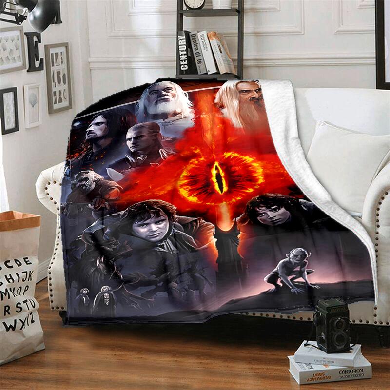 1pc Blanket The Lord of the Rings2 Print Design, Lightweight Blanket for Sofa, Bed- Soft &Warm, Gift for All Seasons like Christmas, Halloween