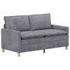 Sofa Set 2 Pcs Light Grey Polyester