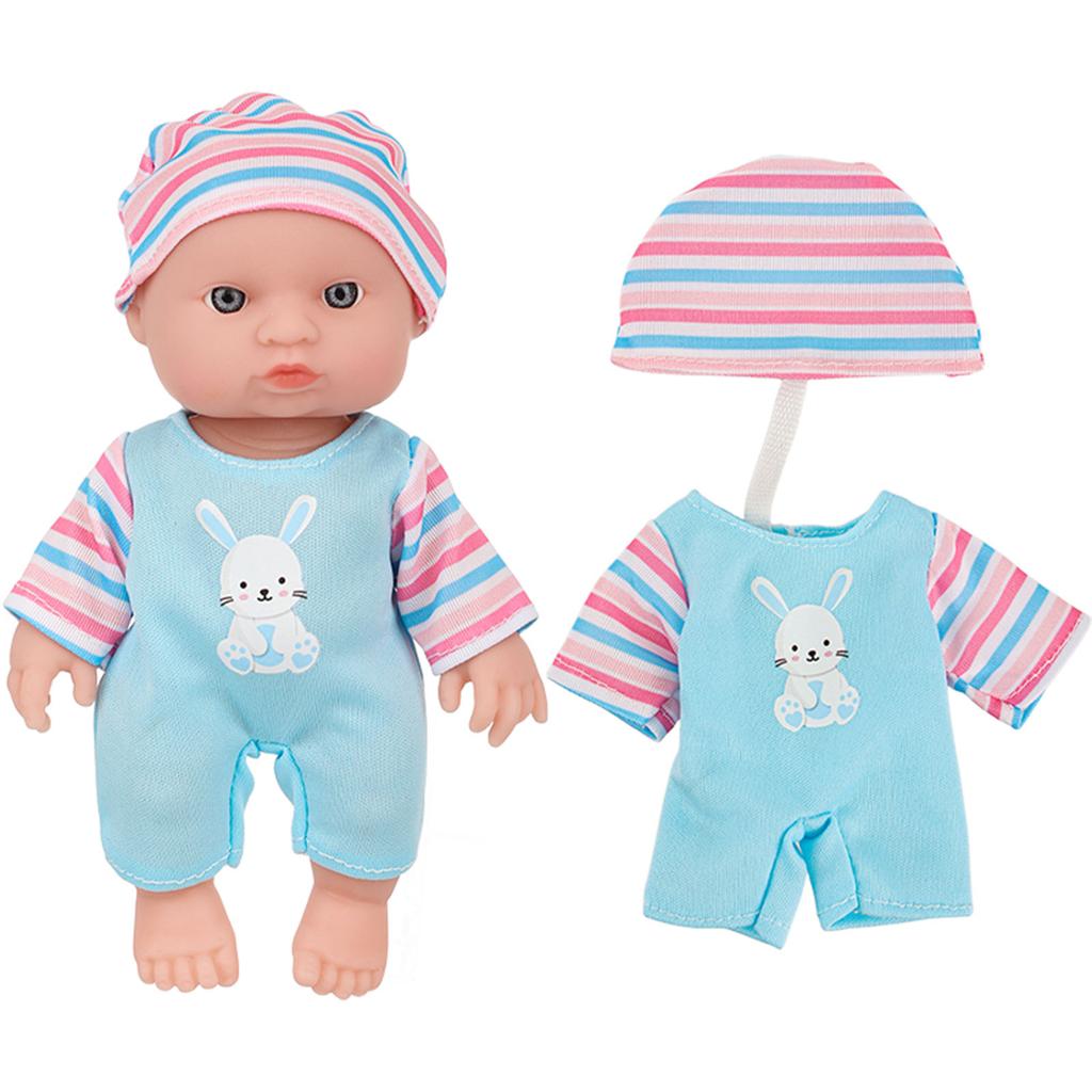 Weichvinyl Babypuppe Pflegepuppe Realistische Reborns Spielzeug Elterliches Spiel Beliebtes Sammlerstück für Kinder 6,5 Zoll