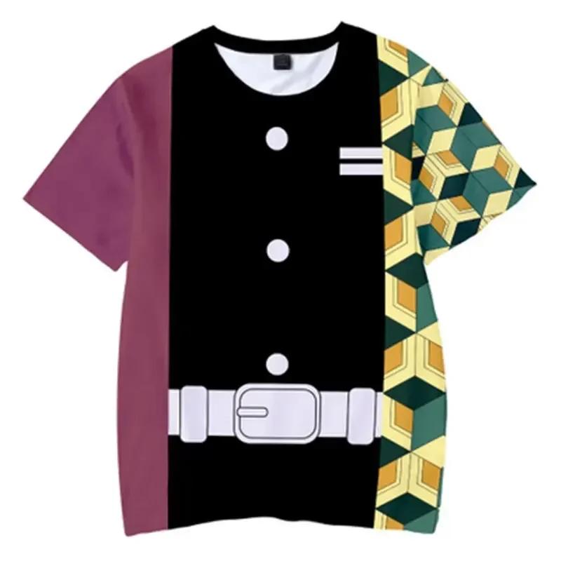 Letní móda Anime Demon Slayer Kochou Shinobu 3D tričko Dětské ležérní tričko Chlapec Dívka Unisex oblečení Oversized tričko Top