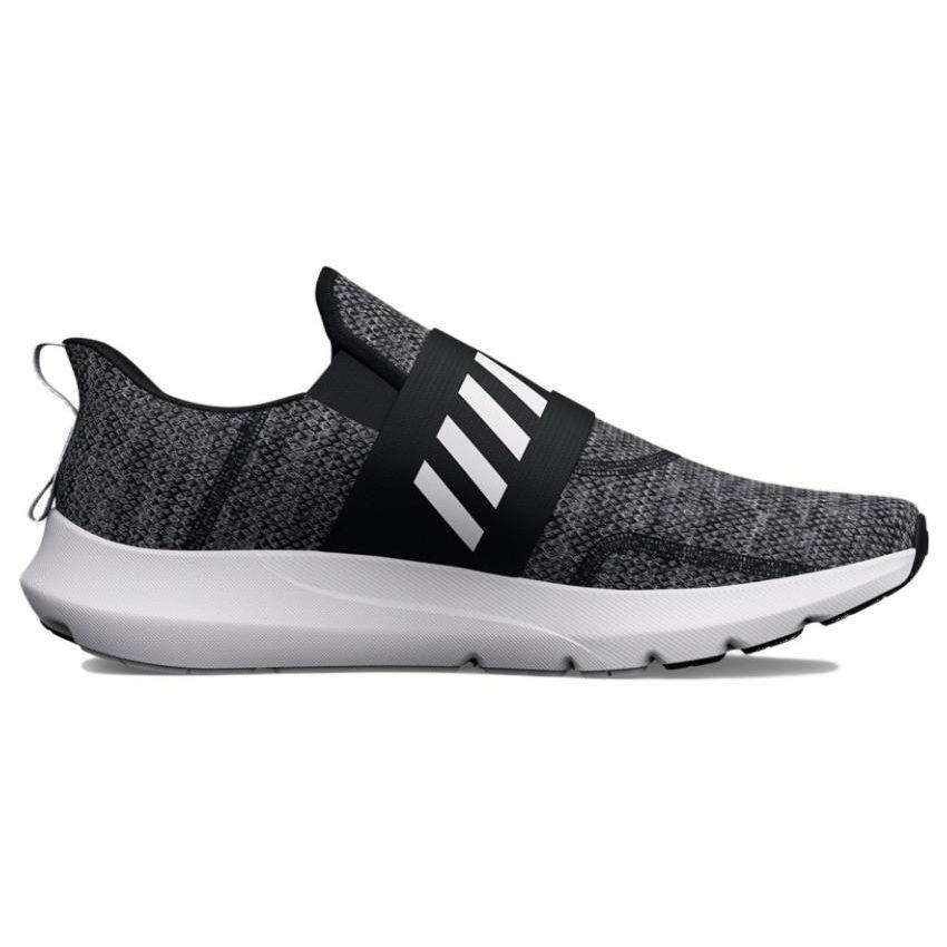 Under Armour Women's Surge 3 Slip Running Shoes Black White 3026507-001
