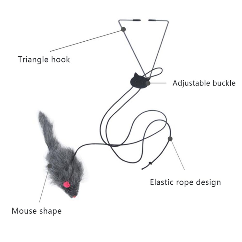 Mouse Hanging Door Type Self-excited Cat Supplies Cat Scratch Rope Cat Stick Interactive Toy
