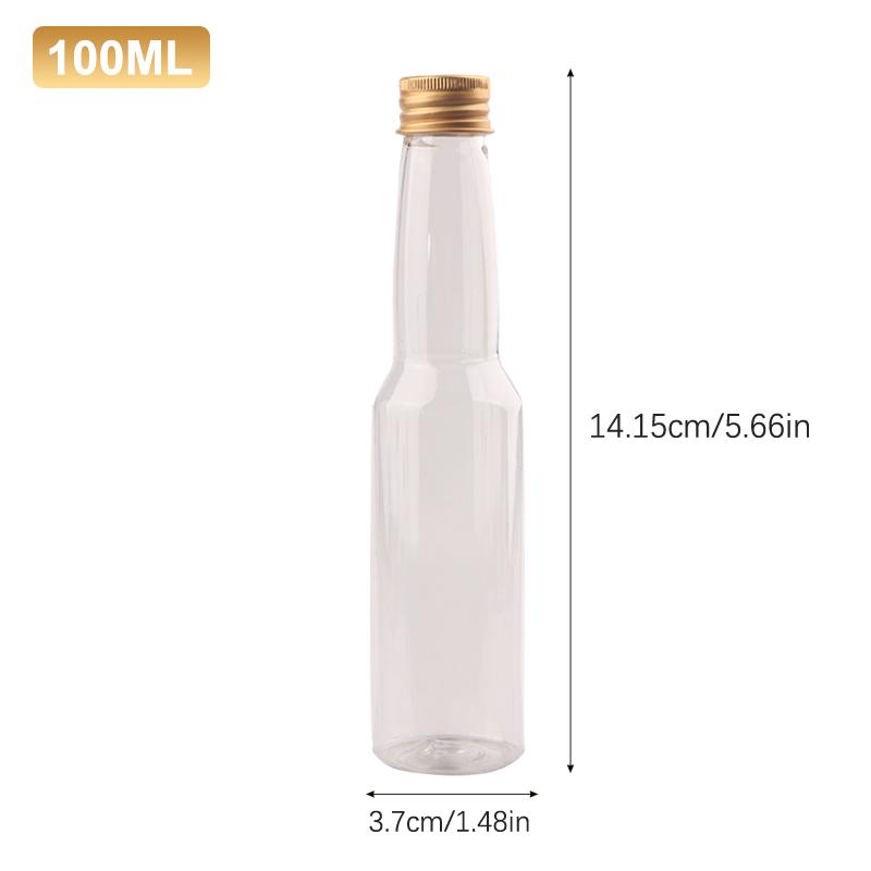 Plastové lahve na lihoviny Mini lahvičky na likér Mini plastová láhev na alkohol s uzávěrem Láhev na mléko Průhledná láhev na nápoje