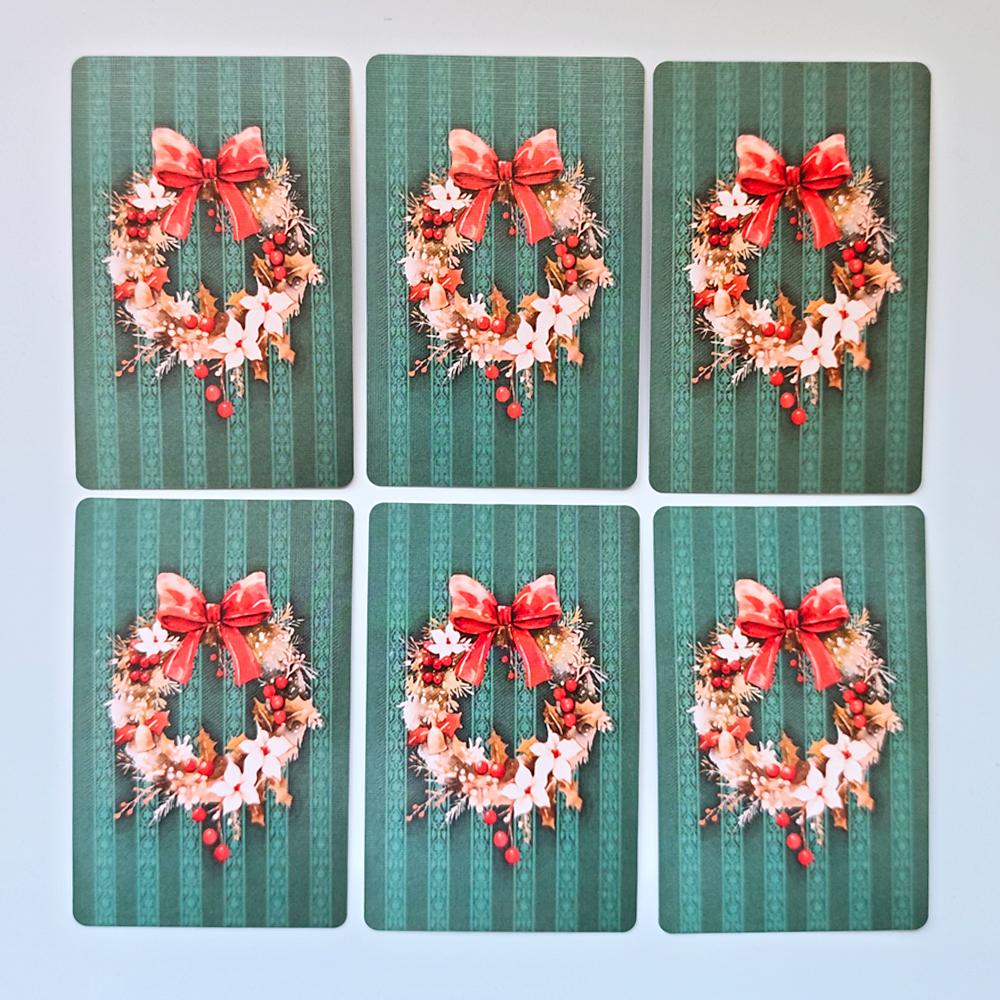 9*6cm Christmas Carol Lenormand Deck 42 Pcs Cute Christmas-themed Lenormand Cards Printed On 350GSM Double-embossed Cardstock