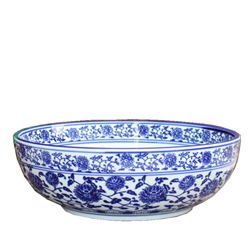 Naijiang blauw-witte porseleinen serveerschaal