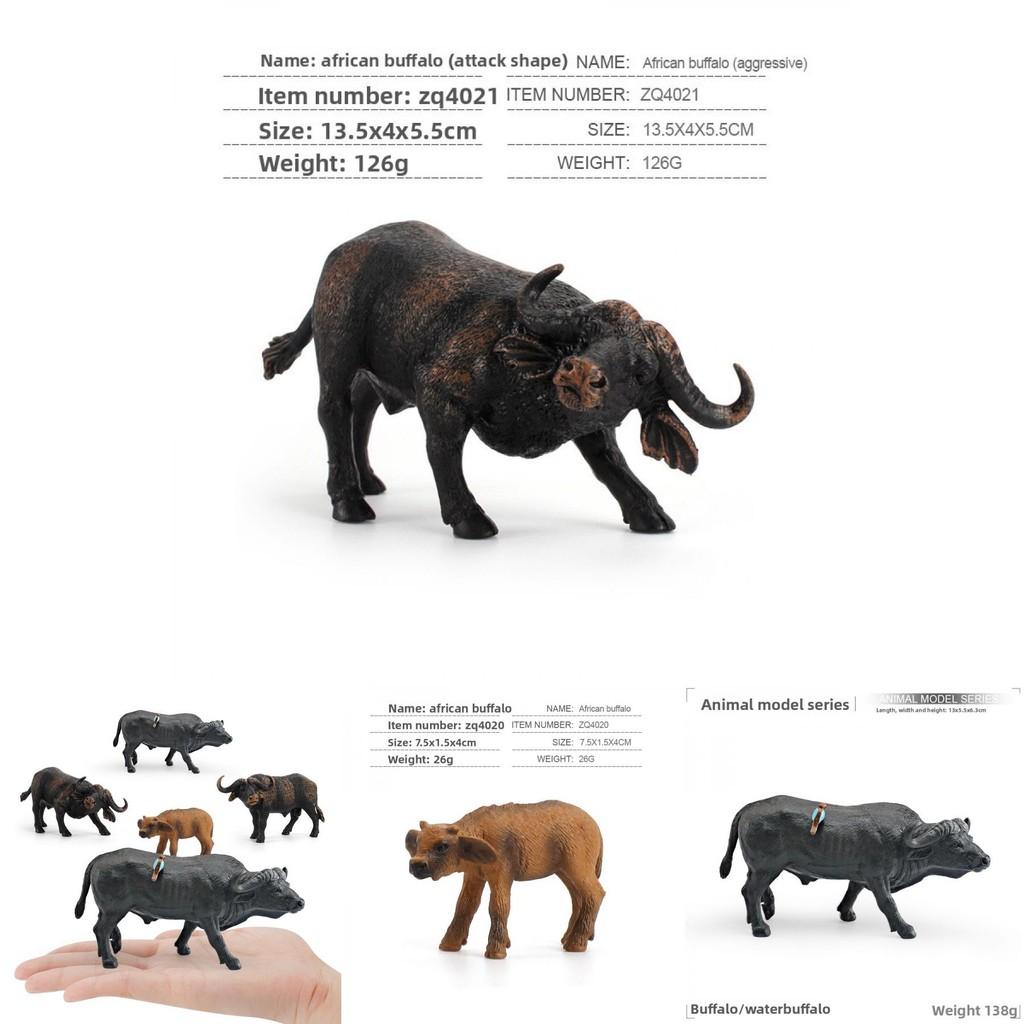 Afrikanischer Wasserbüffel Tierfigur PVC Sammlerspielzeug für den naturwissenschaftlichen Unterricht und zur Präsentation