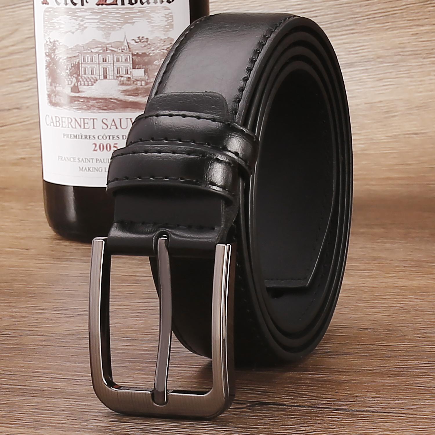 

Мужской ремень из ПУ кожи оптом – Высококачественная пряжка-пиг, Удлиненная длина, Модный повседневный ремень для джинсов 125cm чёрный