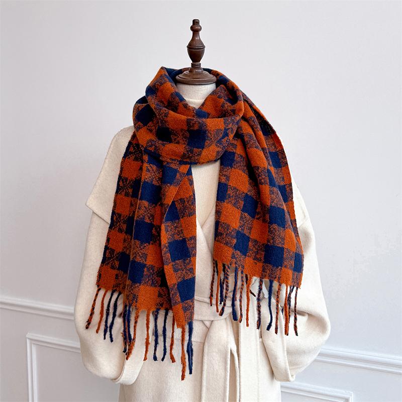 Luxury Brand Classic England Style Women Scarf Fashion Stripe Plaid Scarves Tassel Shawls Pashmina Lady Wrap Poncho Stoles