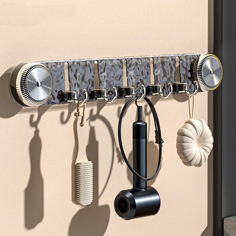 Creative Rotating Suction Cup Hook Wall Mounted Water Ripple Row Hook Bathroom Hook