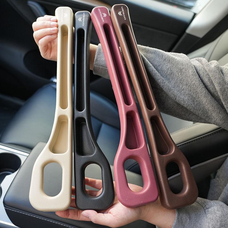 SJCQ6 2Pcs Car Seat Gap Filler Side Seam Plug Strip Leak-proof Filling Strip For Citroen C3 C5 C5X C4 e-C4 X e-C3 C-Elysee Berlingo