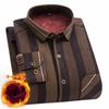 Men's Long-sleeved Shirt with Double-sided Fleece Thickened Warmth, 7XL, 8XL, Casual Winter, Trendy and Versatile for the Street