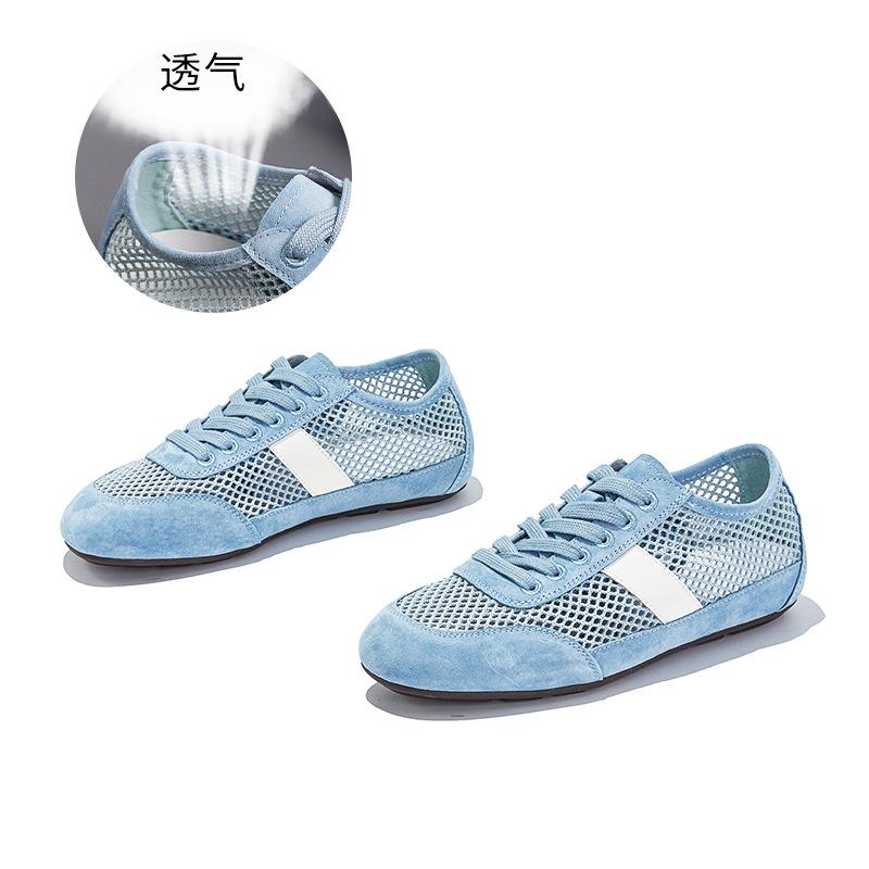 

Стельки из свиной кожи травы вула натуральная кожа обувь Dexun 2025 лето новая обувь женская обувь дышащая спортивная обувь обувь Форреста Гампа женская 40 синий