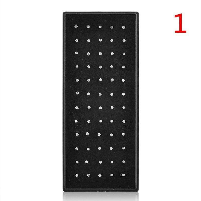 60 Stainless Steel L-Shaped Nose Studs (1.5/2.0/2.5mm) with Diamond Inlay Curve Nose Rings