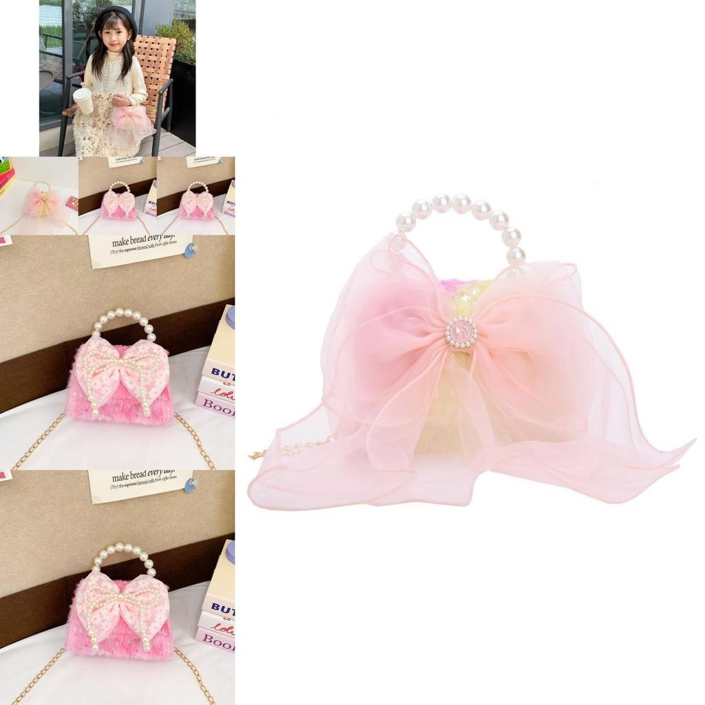 Sweet And Fashionable Bowknot Mini Shoulder Bag For Girls With Polyester Lining Design