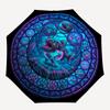 Cybernetic Fish Mandala Pattern Umbrella, Portable and Foldable Design, 8 Ribs, a Casual Accessory for Halloween, Christmas, and Birthday Gifts.