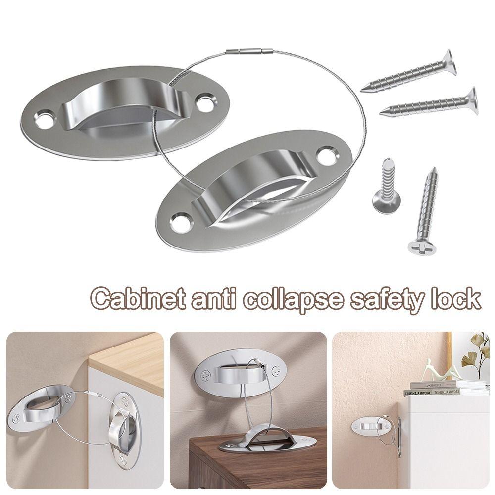 Metal Furniture Straps Anti-reverse Multifunctional Anti Tip Furniture Anchors Proofing Hardware Cabinet Anti-reverse Buckle