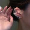 Silver Plated Metal Butterfly Clip Earrings for Women Ear Clips Without Piercing Sparkling Zircon Ear Cuff Fashion Jewelry