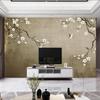 Chinesische Retro Pflaumenblumen und Vögel Wandbild Tapete klassische Wandmalerei Wohnzimmer Studie Home Decor Fresken Wandaufkleber