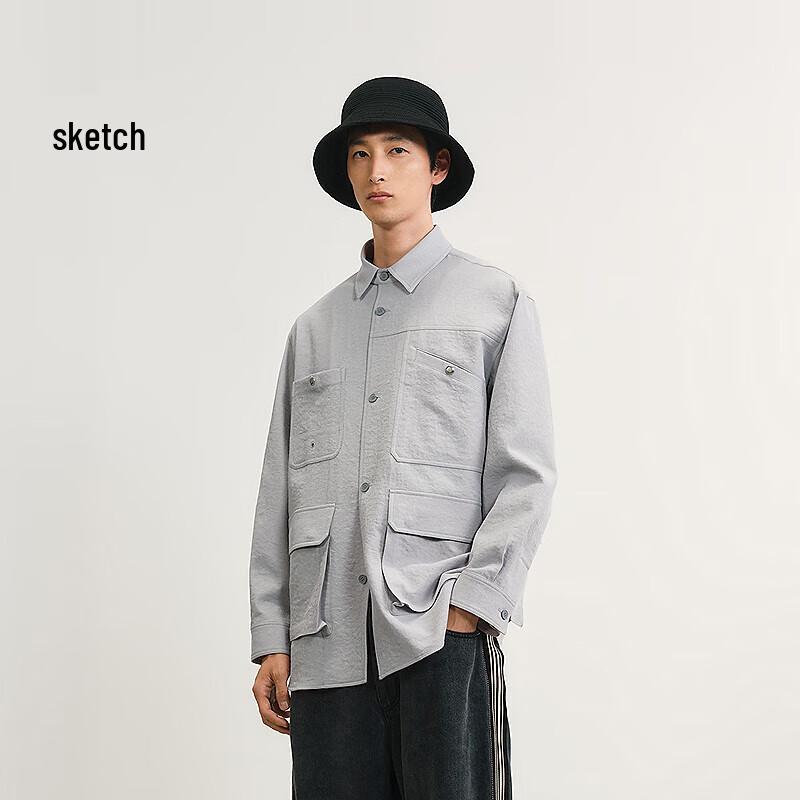 CROQUIS Men's 2025 Spring H-Shape Lapel Loose Jacket