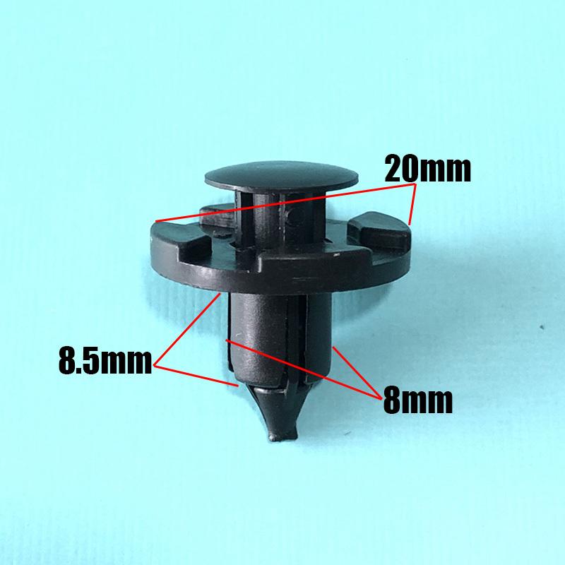 20/40pcs 8mm Rivet Retainer Plastic Car Fastener Clip Auto Bumper Fender Push Type Fixing Clips For Nissan Livina TIIDA Sylphy