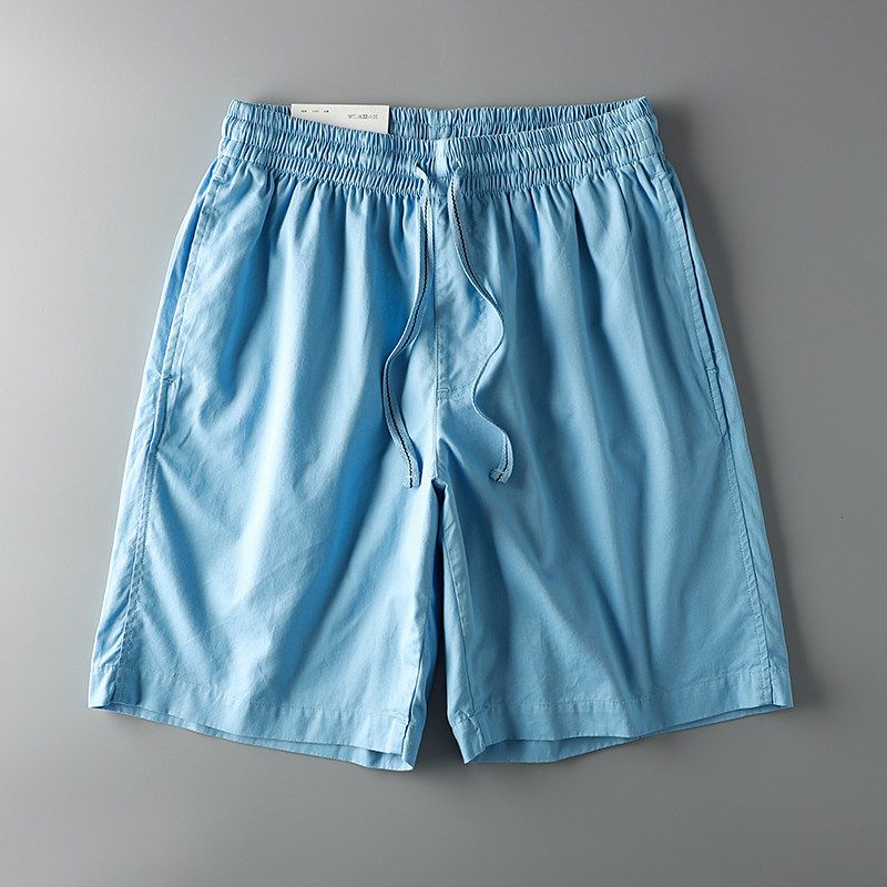 Label Cutting Pure Cotton Outerwear Men Thin Export Shorts Blue XL