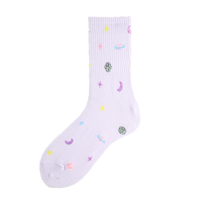 Korean Style Cute Funny Socks Women Totoro Avocado Pizza Beer Sushi Planet Happy Kawaii Socks Novelty Harajuku High Quality Sox
