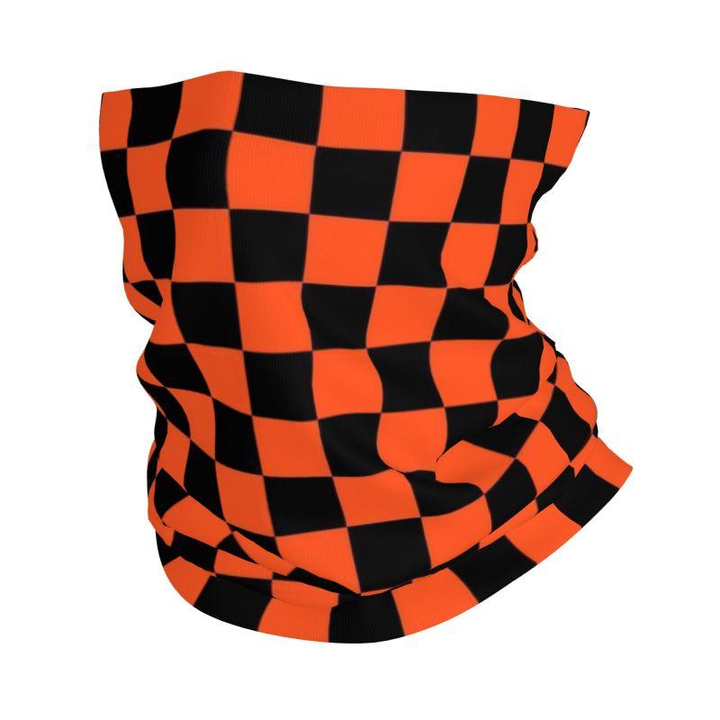 

Geometric Checkered Plaid Pattern Bandana Neck Warmer Women Men Winter Hiking Camping Tube Scarf Gaiter Motorcycle Face Cover