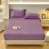 Solid Color Velvet Fitted Sheet Elastic Bedspread Mattress Protector Cover Soft Touch Bed Linen Winter Warm Flannel Fitted Sheet