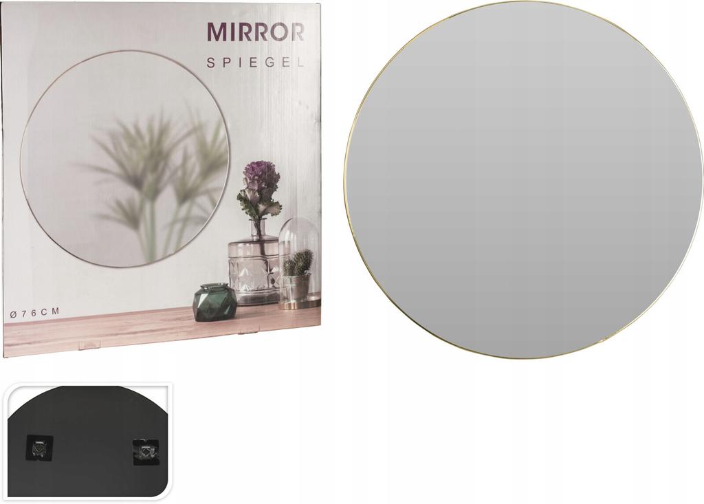 Decorative hanging round mirror 75 cm