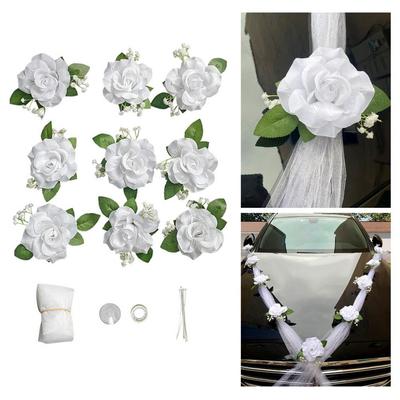 Wedding Car Decoration Set Artificial Wedding Car Decorations Elegant European Style Wedding Car Flower Set with for Easy