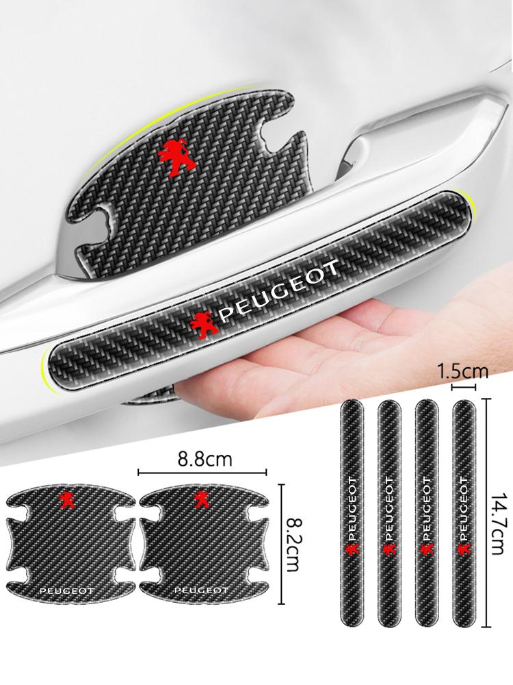 2026 Adesivo per Auto Caldo Adesivi per Tazza Maniglia Porta Auto Protezione Striscia Anti-collisione Maniglia Auto Per Peugeot 206 307 308 3008 207 2