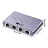 Multiple Device Ethernet Splitter 4 Port Gigabit Speed Networking Hub Aluminum Housing for Home Office Connection