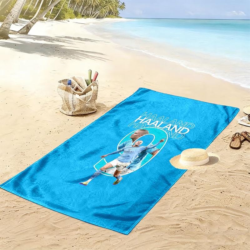 Erling Haaland Hero Beach Towel, Large Soft Quick Dry Towel for Beach Camping Swimming